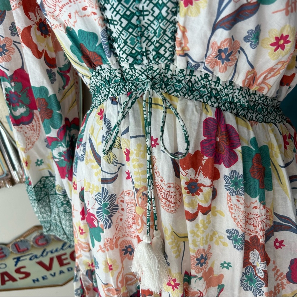 Kaktus Floral Beaded Trim Dress - Picture 9 of 13